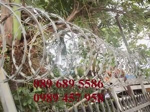 Dây gai tôn, dây kẽm lam, dây thép gai hình dao bảo vệ biệt thự giá rẻ nhất Hà Nội mới 100%