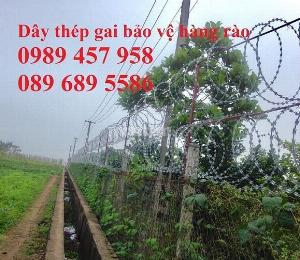 Dây gai tôn, dây kẽm lam, dây thép gai hình dao bảo vệ biệt thự giá rẻ nhất Hà Nội mới 100%