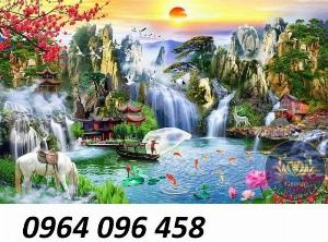 Tranh 3d - tranh gạch 3d ốp tường ngoài trời - VCB4
