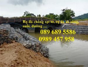 Nhà máy sản xuất Rọ đá mạ kẽm 1x1x2m, Rọ thép bọc chống sạt lở 2x1x0,5m