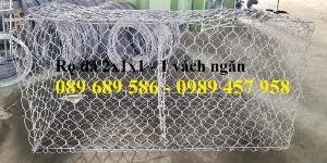 Nhà sản xuất rọ đá bọc nhựa 2x1x1m, Rọ đá chống sụt lở, Rọ thép 2x1x0,5m
