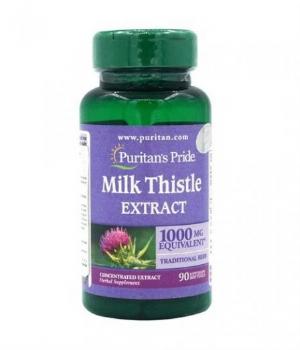 MILK THISTLE EXTRACT 1000 MG ( Lọ 90 viên ) Hỗ trợ chức năng gan, ngăn chặn sự xâm nhập từ các chất độc hại bên ngoài.