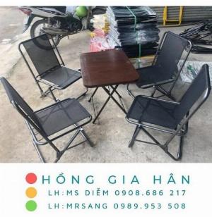 Bộ bàn ghế cafe giá rẻ Hồng Gia Hân C132