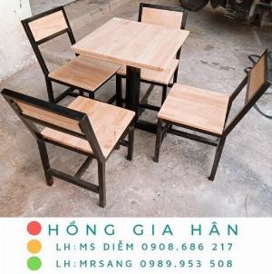 Bàn ghế nhà hàng giá siêu rẻ Hồng Gia Hân C139