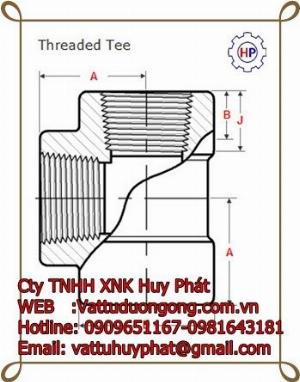 Tê ren áp lực DN25 ( phi 34) A105 #3000