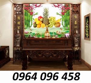 Tranh gạch men 3d ốp tường phòng thờ - NBV4