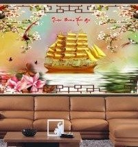 Tranh gạch 3d thuận buồm xuôi giá - HNBV4