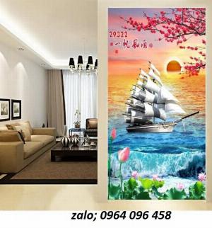 Tranh gạch men 3d ốp tường phong cảnh - HNVC3
