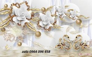 Tranh 3d phong cảnh phong thủy phòng khách - tranh gạch 3d - HKN65
