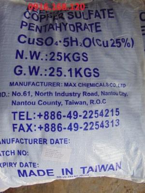 ĐỒNG SULPHATE (CUSO4): Diệt khuẩ, Kí sinh trùng, Giảm tảo