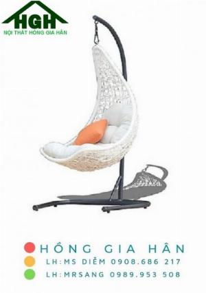 Xích đu mây nhựa Hồng Gia Hân X001