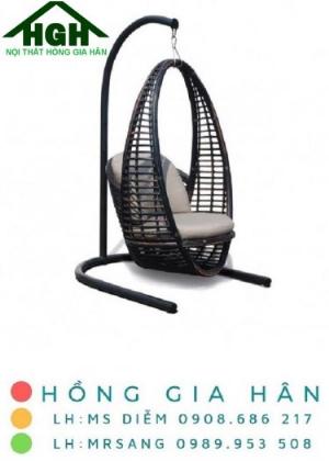 Xích đu mây nhựa Hồng Gia Hân X009