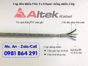 Cáp điều khiển 5 lõi 5x0.5/ 5x0.75/ 5x1.0/ 5x1.5mm2 giá rẻ