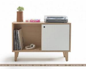 Tủ gỗ mini 2 ngăn nhỏ gọn decor phòng ngủ