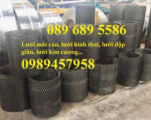 Lưới thép dập giãn, Lưới hình thoi, Lưới mắt cáo 30x60, 45x90, Lưới tô tường