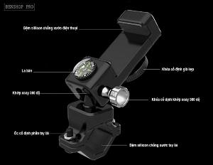 Giá đỡ điện thoại tích hợp la bàn dành cho xe đạp Guider Q003