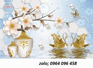 Tranh 3d phòng khách - tranh gạch 3d phòng khách - SKL65