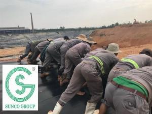 Bạt hdpe 2mm cuộn 200m2 khổ 4x50m chống thấm hầm biogas