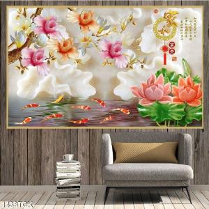 Tranh đầm sen đẹp - tranh gạch 3D