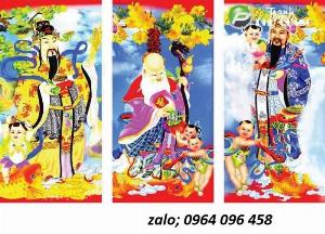 Tranh phúc lộc thọ - tranh gạch 3d phúc lộc thọ - SCX32