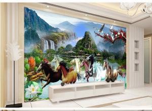 Tranh con ngựa 3d - tranh gạch con ngựa 3d - SKBV3