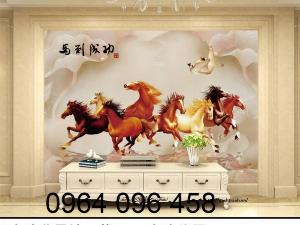 Tranh con ngựa 3d - tranh gạch con ngựa 3d - SKBV3