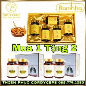 [Mua 1 Tặng 2] Hộp Đông Trùng Hạ Thảo Thiên Phúc Nguyên Con Khô 25g + [TẶNG 2 Hộp Bổ Phế BaNiKha Đông Trùng Hạ Thảo Thiên Phúc 60v/hộp]