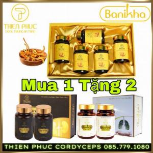 [Mua 1 Tặng 2] Hộp Đông Trùng Hạ Thảo Thiên Phúc Nguyên Con Khô 25g + [TẶNG Hộp 60v Bổ Thận BaNiKha + Hộp 60v Bổ Phế BaNiKha Đông Trùng Hạ Thảo Thiên Phúc]