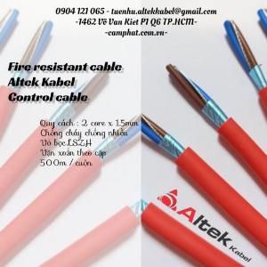 Cáp chống cháy (CC2x1.5) 2 core x 1.5mm / 1pair 16awg chống nhiễu phôi nhôm