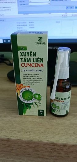 Xịt họng Xuyên Tâm Liên Cumcena xịt sát khuẩn hầu họng.