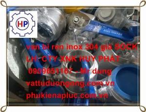 Van bi tay gạt ren DN50 ( phi 60 ) inox 304