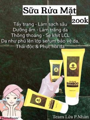 Sửa rửa mặt,bamboo, hàng chính hãng