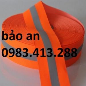 Dây phản quang vải sọc ghi bản rộng 2,5cm và 5cm