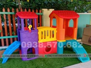 CẦU TRƯỢT NHỰA 2 KHỐI GIÁ RẺ