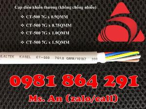 Cáp điều khiển 7 lõi 7x0.5, 7x0.75, 7x1.0, 7x1.5 giá rẻ