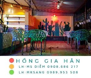 Bàn ghế nhựa đúc hiện đại Hồng Gia Hân B47