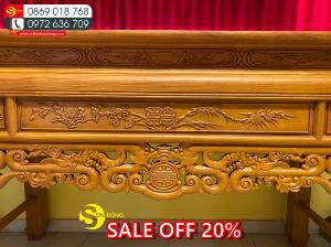 Bàn thờ ngũ phúc ngang 1m97 giảm giá 20%