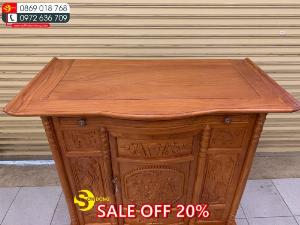 Tủ thờ chạm tam đa 1m27 giảm 20%
