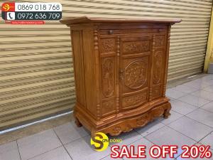 Tủ thờ chạm tam đa 1m27 giảm 20%