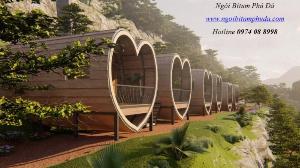Ngói lợp nhà cao cấp nhập khẩu 3D cho mái, tấm lợp bitum rắc đá màu