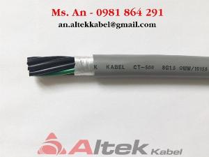 Cáp điều khiển 8 lõi: 8x0.5, 8x0.75, 8x1.0, 8x1.5mm2 0.6-1kV