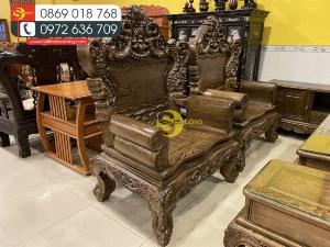 Bộ bàn ghế hoàng gia hoa hồng cổ điển chân 14