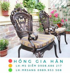 Bàn ghế nhôm đúc ngoài trời Hồng Gia Hân A112