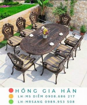 Nội thất nhôm đúc cho sân vườn Hồng Gia Hân A114