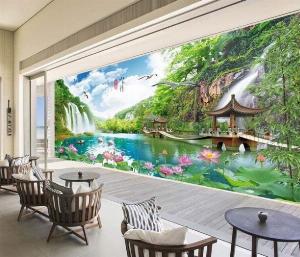 Tranh gạch 3d ốp tường phòng khách - 74SM