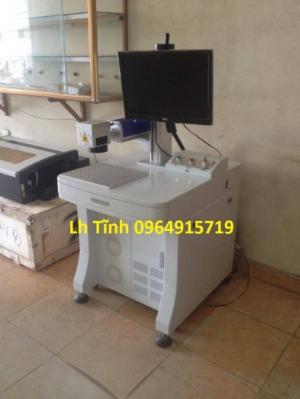 Máy laser fiber khắc tem , nhãn mác trên kim loại, giảm giá 50%
