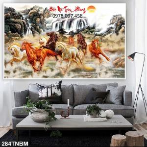 Tranh 3D - tranh gạch men bát mã