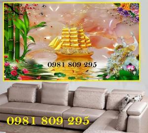 Tranh 3d thuyền - gạch tranh 3d - tranh ốp tường
