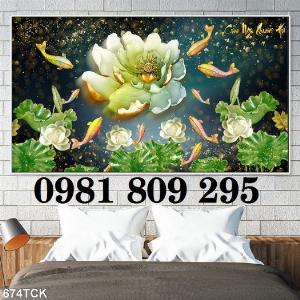 Tranh gạch 3d cá chép - tranh cửu ngư giá tốt nhất
