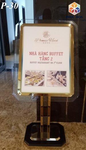 Bản biển chỉ dẫn menu nhà hàng - khách sạn P-30